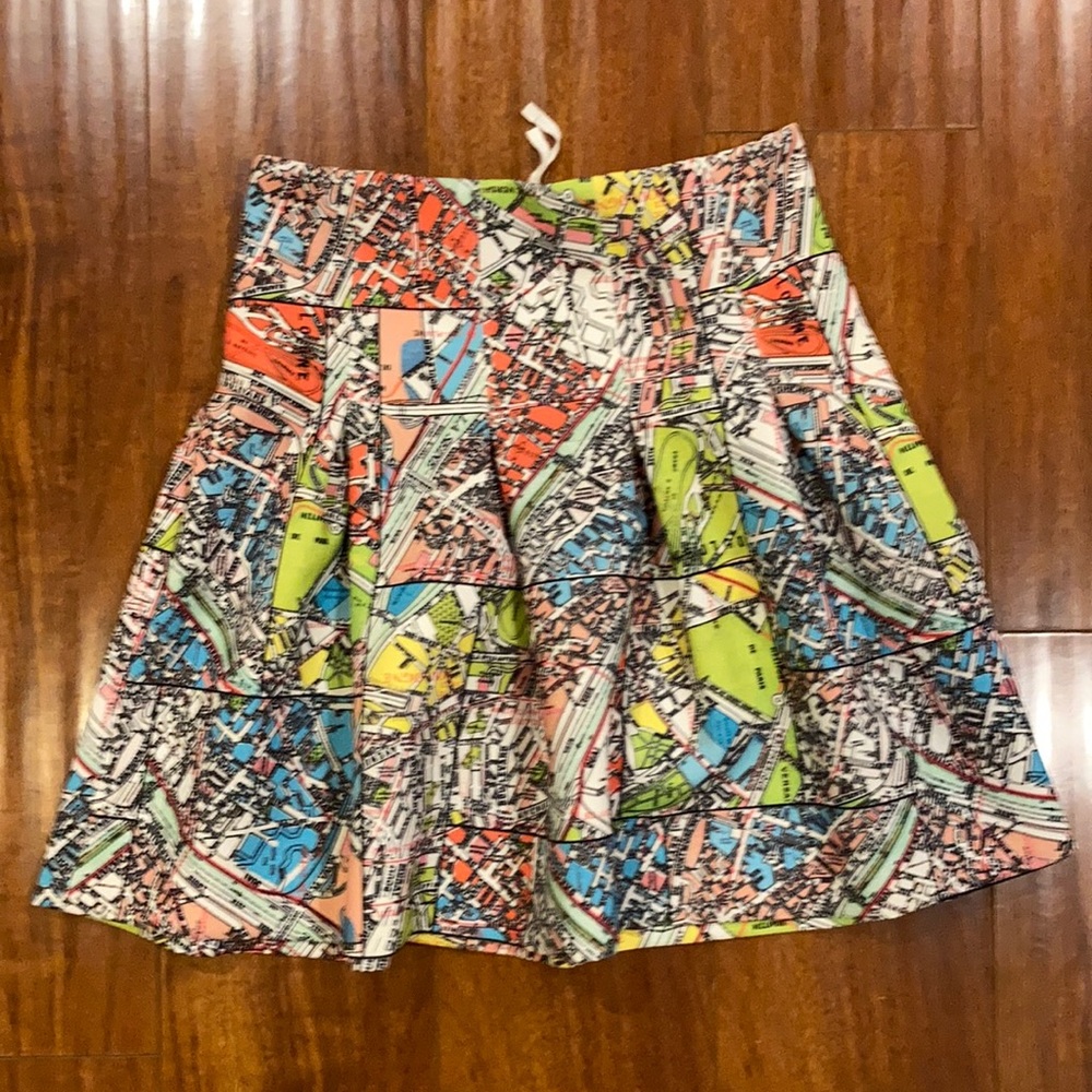 Anthropologie Paris map skirt